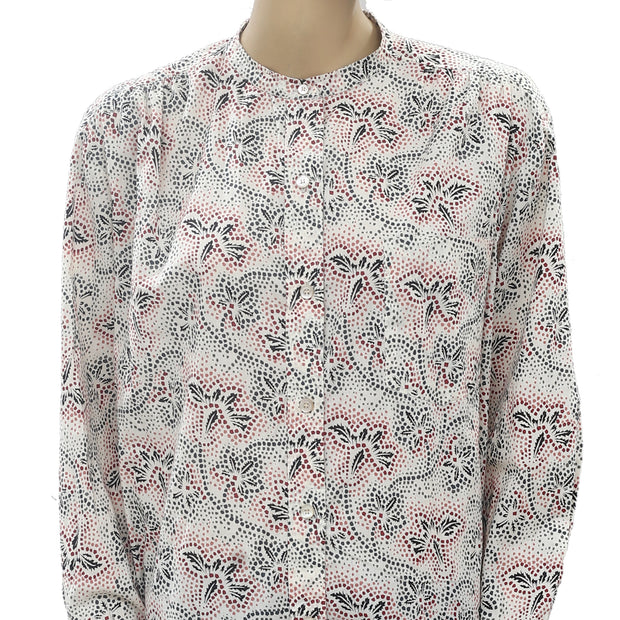 Isabel Marant Etoile Mexika Printed Buttondown Shirt Tunic Top M 38