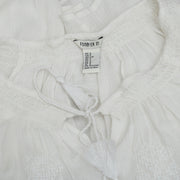 Forever 21 刺绣白色衬衫上衣 S