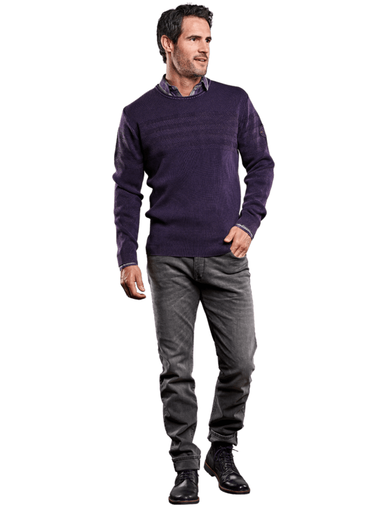 Engbers Men's Rundhals Lila Pullover Sweatshirt 4XL