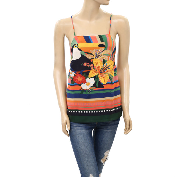 Farm Rio Anthropologie Regatta Wonder From Toucan Cami Blouse Top