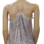 Semi Couture Sequin Embellished Blouse Tank Top