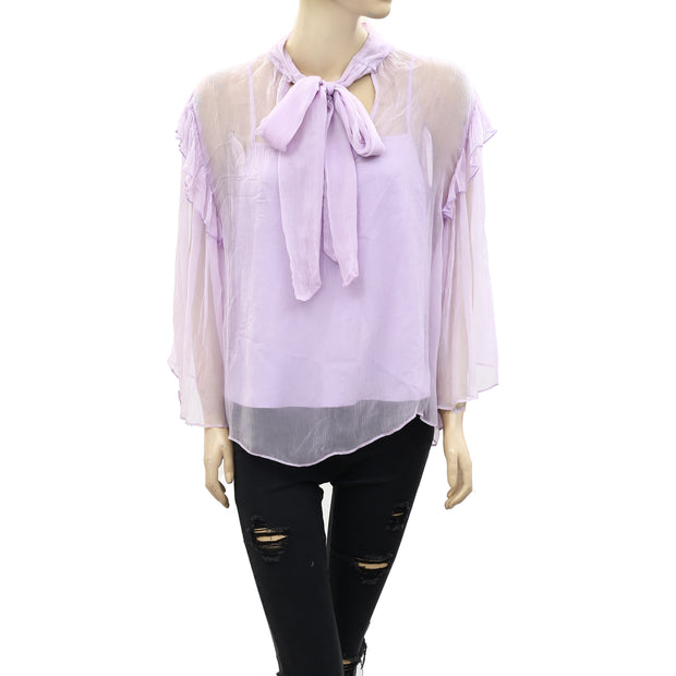 HappyXNature Kate Hudson Ruffle Blouse Top S