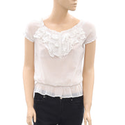 Hollister Smocked Blouse Top S
