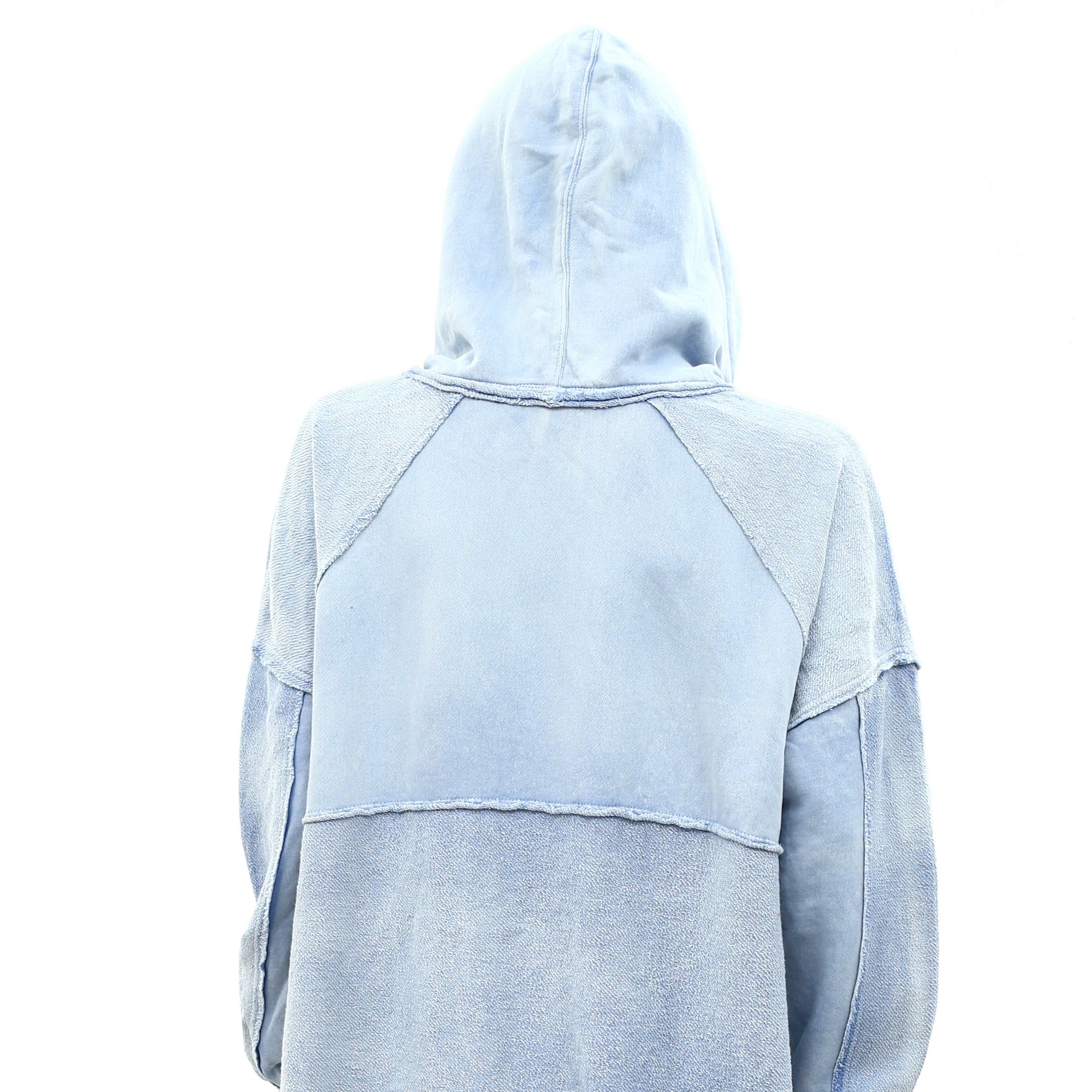 Free People Zoe Hoodie Tunic Top White Chocolate Couture