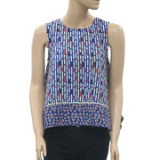 Ecote Urban Outfitters 印花蓝色背心衬衫上衣 XS