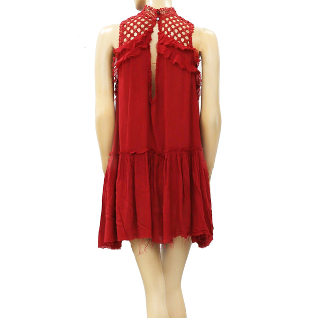 Free People Fp One Ma Jolie Ruffle Mini Dress