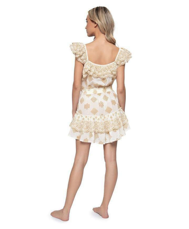 PQ Swim Anthropologie Haven Cate 荷叶边迷你连衣裙 XS /S