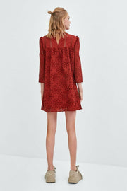 Zara Trafaluc Embroidered With Pom Pom Dress