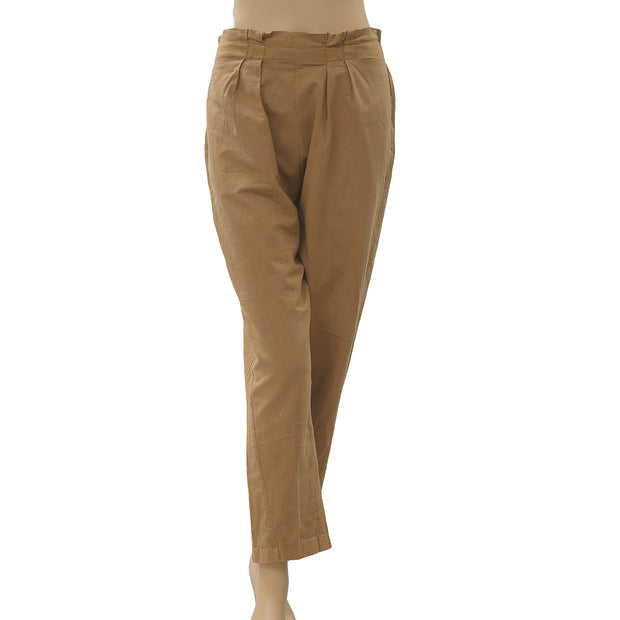 Urban Outfitters Kahn Linen Tapered Paperbag Pants XS