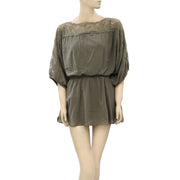 Free People Floral Lace Mini Tunic Dress S