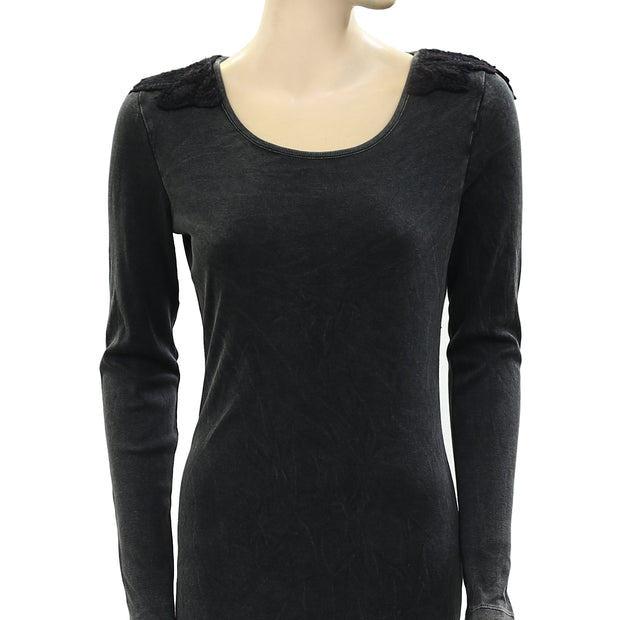 Billabong Patchwork Cutout Mini Tunic Dress S