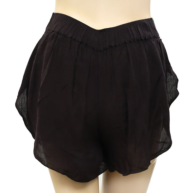 Ecote Urban Outfitters Evelyn Embroidered Yoke Shorts Black S