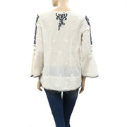Odd Molly Anthropologie Embroidered Tunic Top M-2