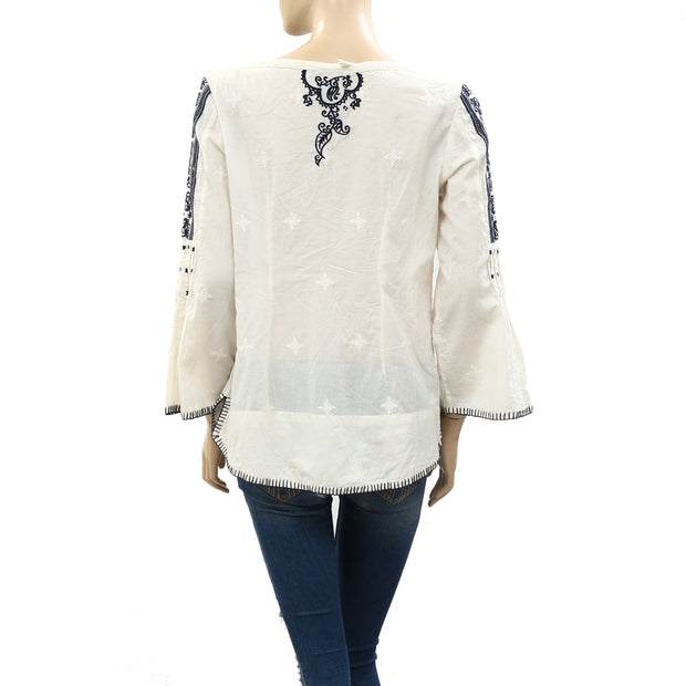Odd Molly Anthropologie Embroidered Tunic Top M-2