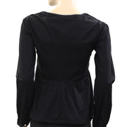 Odd Molly Anthropologie Embroidered Embellished Blouse Top XS