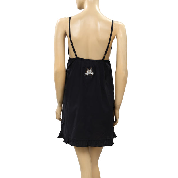 Odd Molly Anthropologie Once In A While Lace Slip Mini Dress  S-1