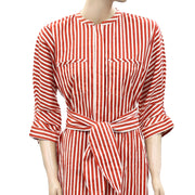 Noa Noa Fine Striped Stretch Buttondown Shirt Dress XS