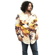 ASOS DESIGN Men's LONGLINE FIT SATIN SHIRT L