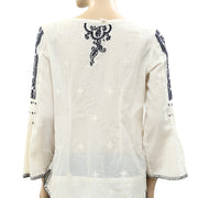 Odd Molly Anthropologie Embroidered Tunic Top M-2
