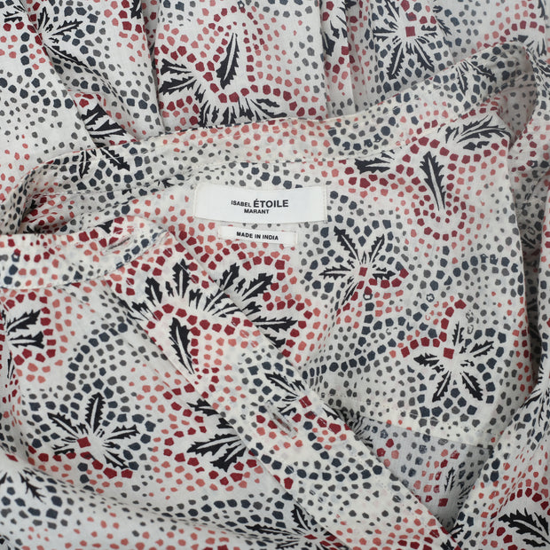 Isabel Marant Etoile Mexika Printed Buttondown Shirt Tunic Top M 38