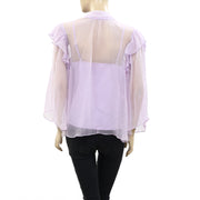 HappyXNature Kate Hudson Ruffle Blouse Top S