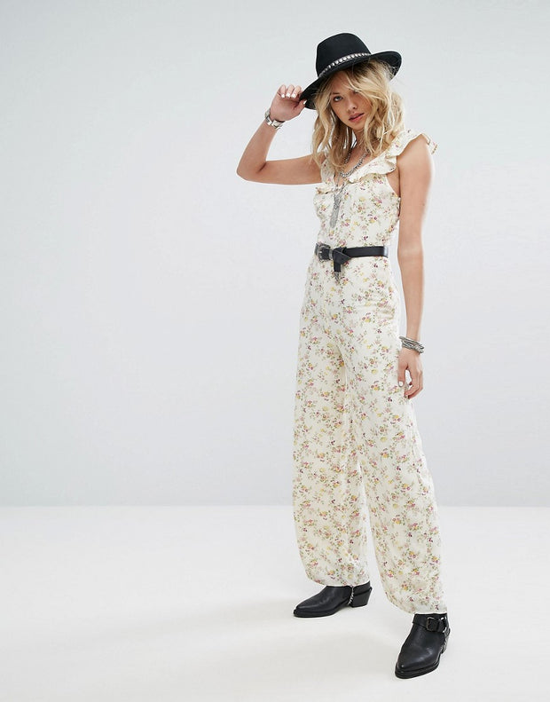 Denim & Supply by Ralph Lauren Open-Back Floral Printed Jumpsuit