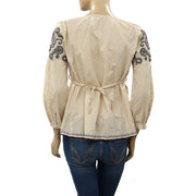 Odd Molly Anthropologie Swiss Dot Embroidered Blouse Top S
