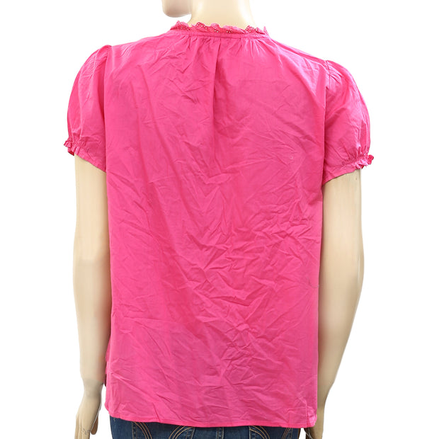 Odd Molly Anthropologie Sleeves Up Buttondown Blouse Top S-1