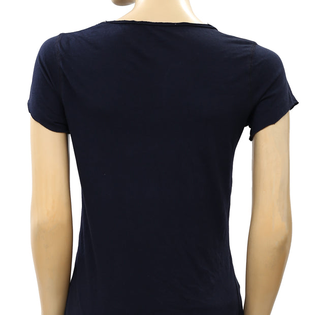 Zadig & Voltaire Tunisien ML Strass Moon T-Shirt Top
