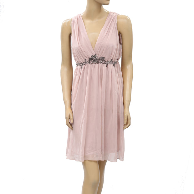 Saint Tropez Bead Embellished Mini Dress S