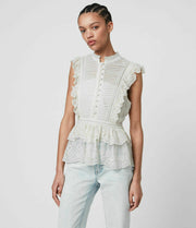 All Saints Lola 刺绣衬衫上衣