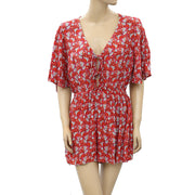 Urban Outfitters Crinkled Floral Romper Dress M
