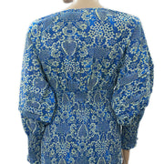 Rhode Anya Smocked Floral Printed Mini Dress