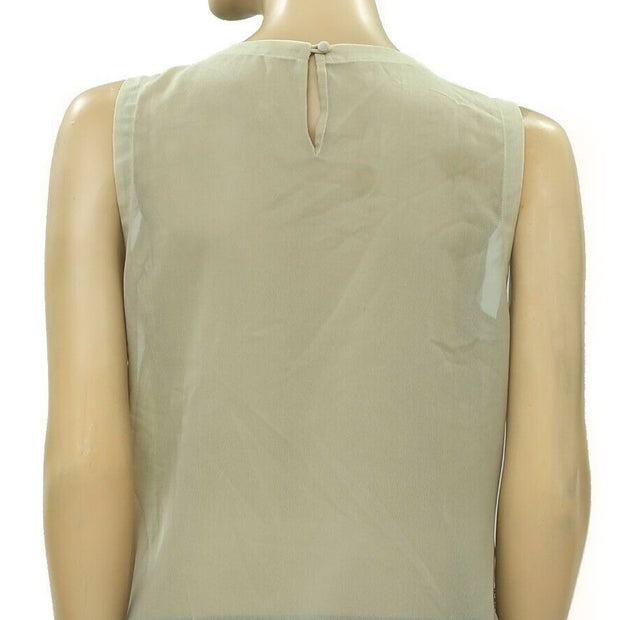 Moulinette Soeurs Anthropologie 亮片衬衫背心 M 码