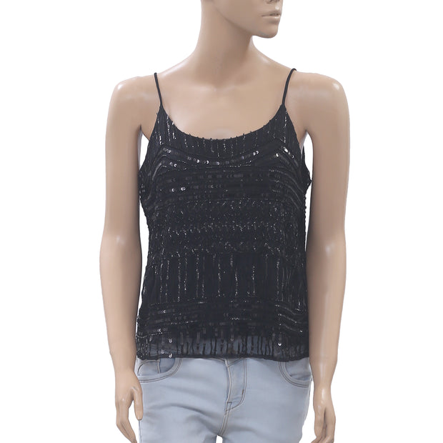 Asos Bead & Sequin Embellished Camisole Blouse Top S-P