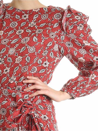 Etoile Isabel Marant Telicia Floral-Printed Linen Mini Dress M