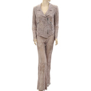 Odd Molly Anthropologie Eyelet Embroidered Blouse Top & Pants Set M-2