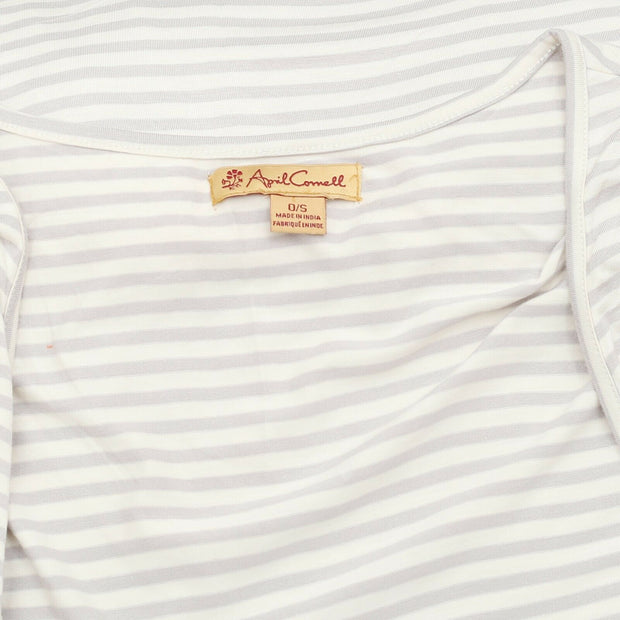 April Cornell Striped Printed Coverup Maxi Top O/S