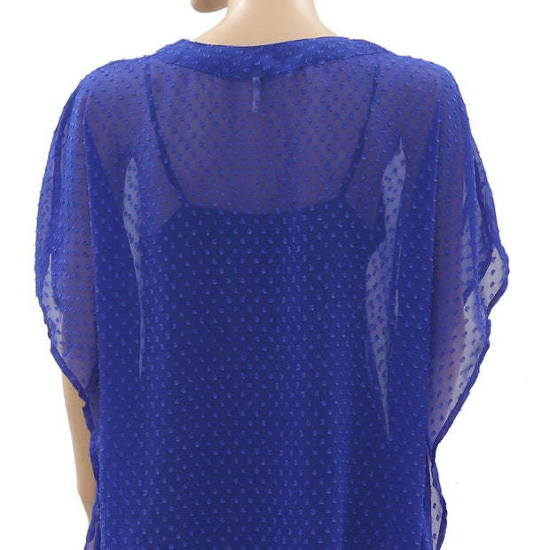 Free People Dot Embroidered Tunic Mini Dress XS