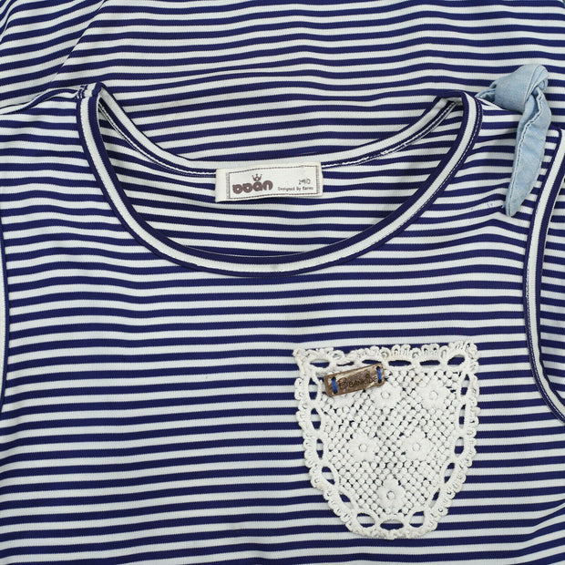 Bbankids Girls Striped Printed Crochet EASTER Tunic Top 10-11 Years