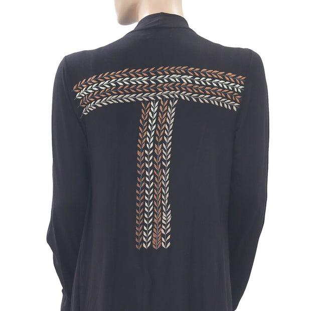 Caite Anthropologie Embroidered Cardigan Coverup Top S