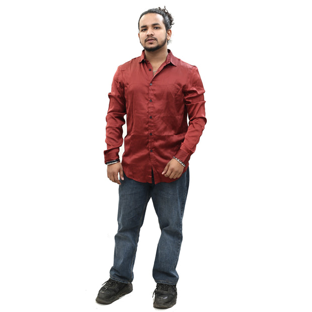 ASOS DESIGN Men's Regular Camp Satin Shirt