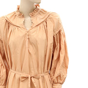 Ulla Johnson Solid Cotton Ruffle Mini Dress M