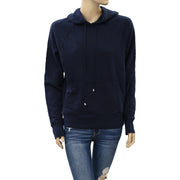 Zadig & Voltaire Navy Solid Hoodie Sweatshirt Top