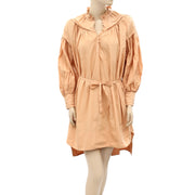 Ulla Johnson Solid Cotton Ruffle Mini Dress M