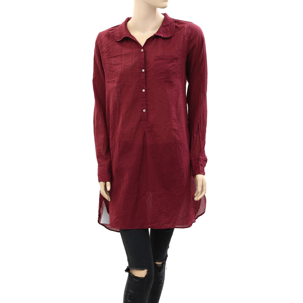 Etoile Isabel Marant Solid Shirt Tunic Top XS-0