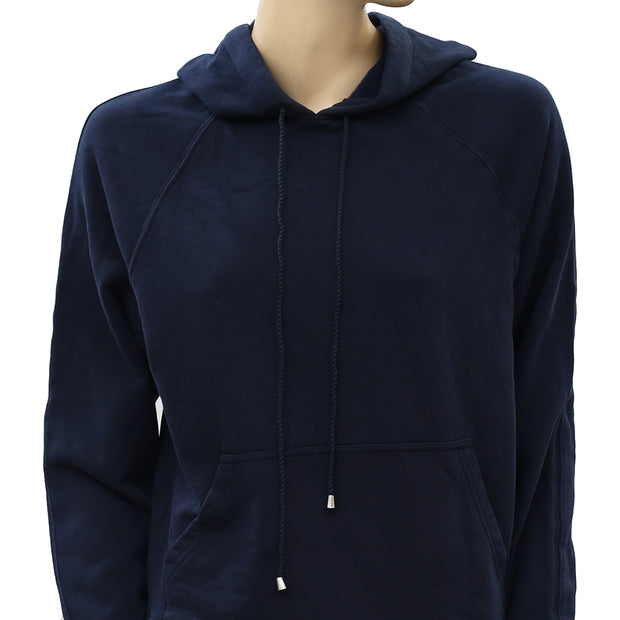 Zadig & Voltaire Navy Solid Hoodie Sweatshirt Top