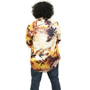 ASOS DESIGN Men's LONGLINE FIT SATIN SHIRT L