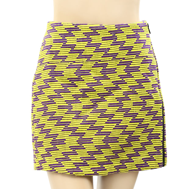 Silence + Noise Urban Outfitter Embroidered Zig Zag Mini Skirt M
