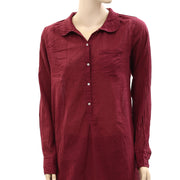 Etoile Isabel Marant Solid Shirt Tunic Top XS-0